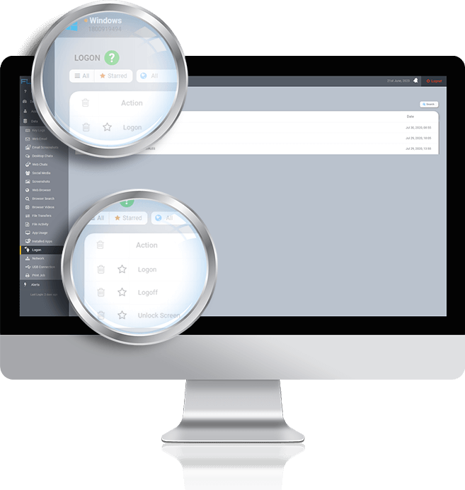 Computer login history