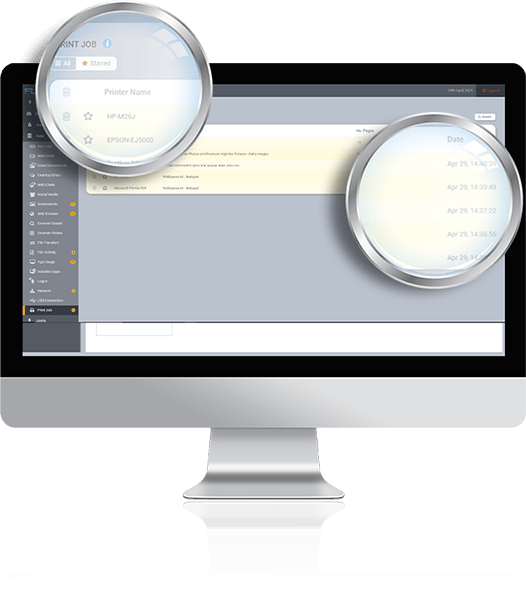 Screenshot of FlexiSPY's Printer Monitor Software